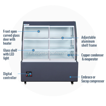 Мраморная базовая пекарня дисплей холодильник витрина холодильника